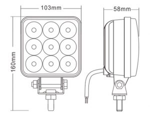 LED Spot Light-Square - MTT AUTO PARTS SDN BHD